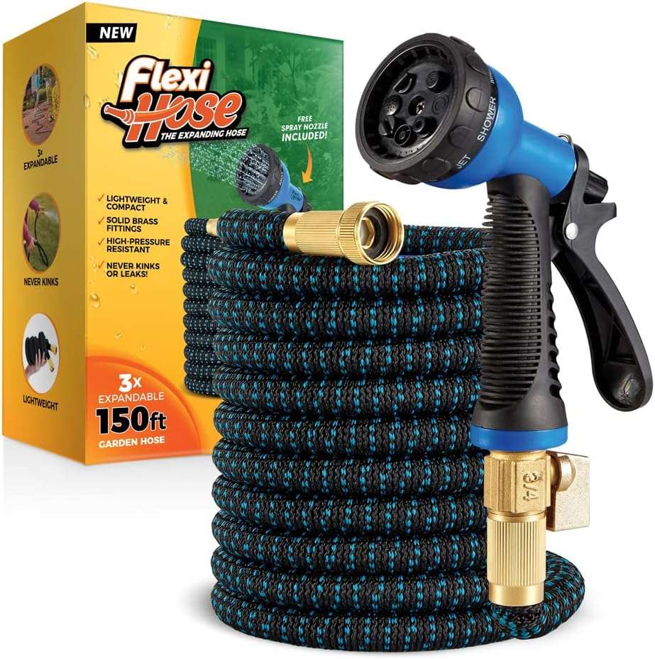 How to Choose a Garden Hose for Low Water Pressure 5 Flexi Hose Expandable 150ft with 8-Function Nozzle